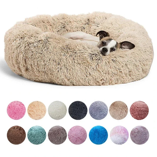 Ronde Donut Hondenmand & Kattenmand – Zachte Fluffy Huisdiermand