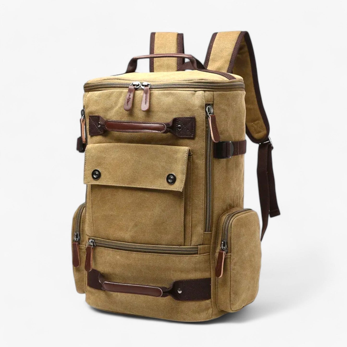 Vintage Canvas Rugzak – Stevige Heren & Dames Backpack met Laptopvak