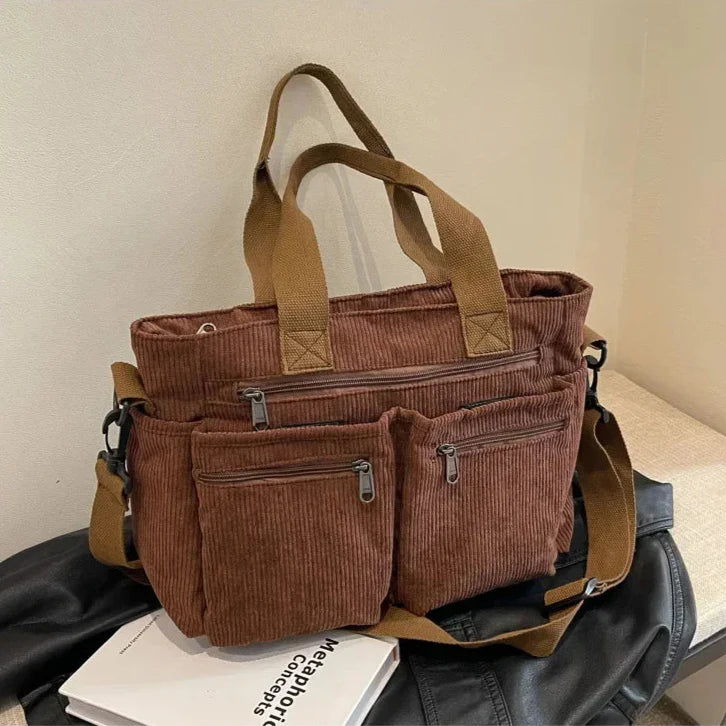 Vintage Canvas Schoudertas voor Heren & Dames – Ruim, Stevig & Praktisch