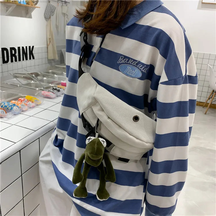 Trendy Crossbody Heuptas met Sleutelhanger – Ruime Schoudertas
