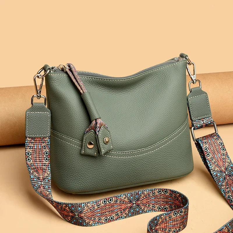 Schoudertas & Crossbody Bag β Zwart | Dames Handtas met Brede Band