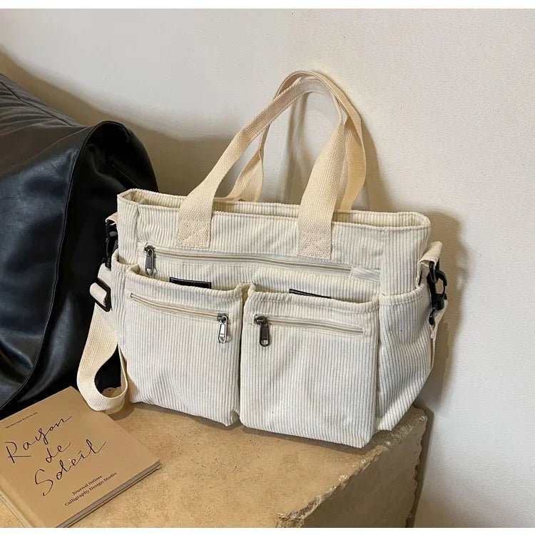 Vintage Canvas Schoudertas voor Heren & Dames – Ruim, Stevig & Praktisch