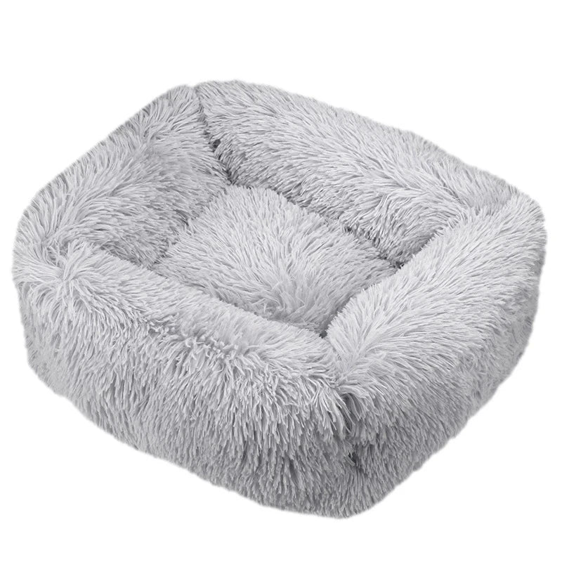Donut Hondenmand & Kattenmand – Zachte Fluffy Huisdiermand in Meerdere Kleuren