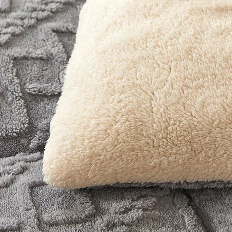 Ultra Zachte Winterdeken – Dikke Fleece & Sherpa Plaid voor Bed en Bank