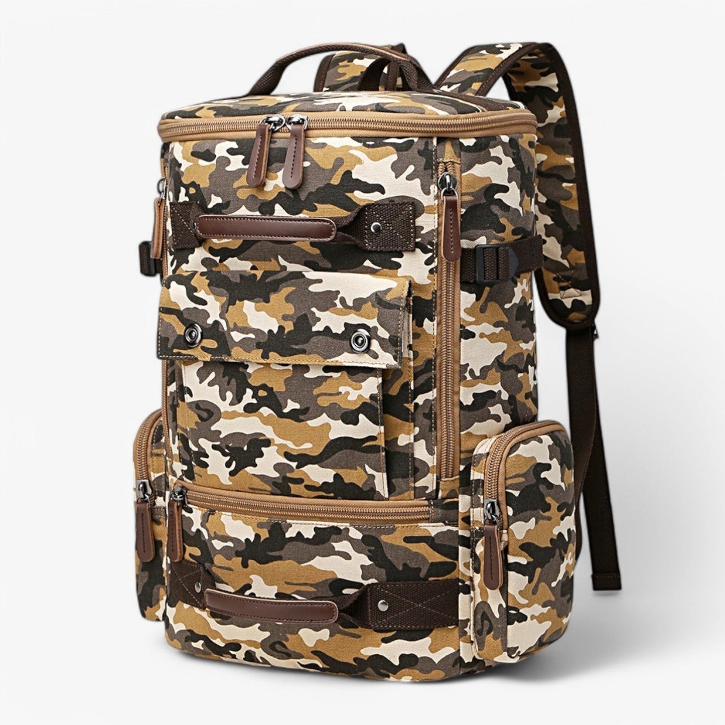 Vintage Canvas Rugzak – Stevige Heren & Dames Backpack met Laptopvak