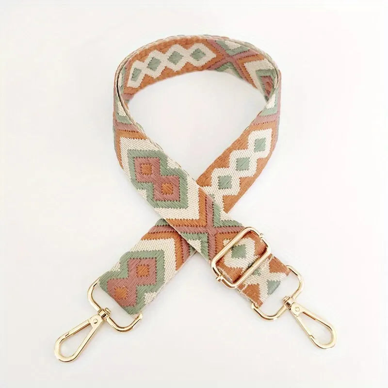 Verstelbare Tasriem met Aztec Print – Stijlvol & Comfortabel