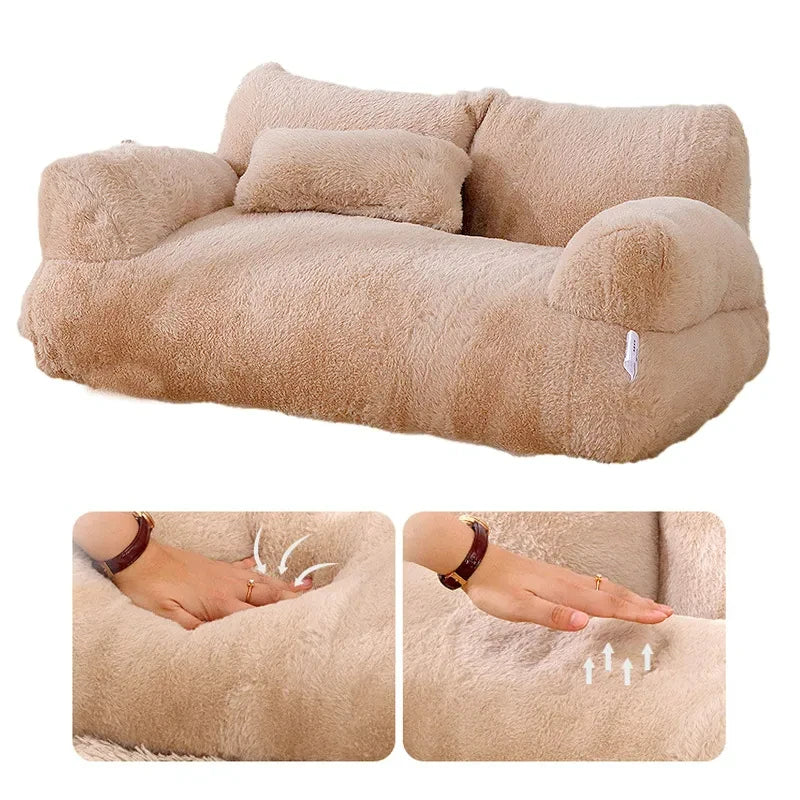 Sofa Hondenmand & Kattenmand – Zachte Fluffy Huisdierbank