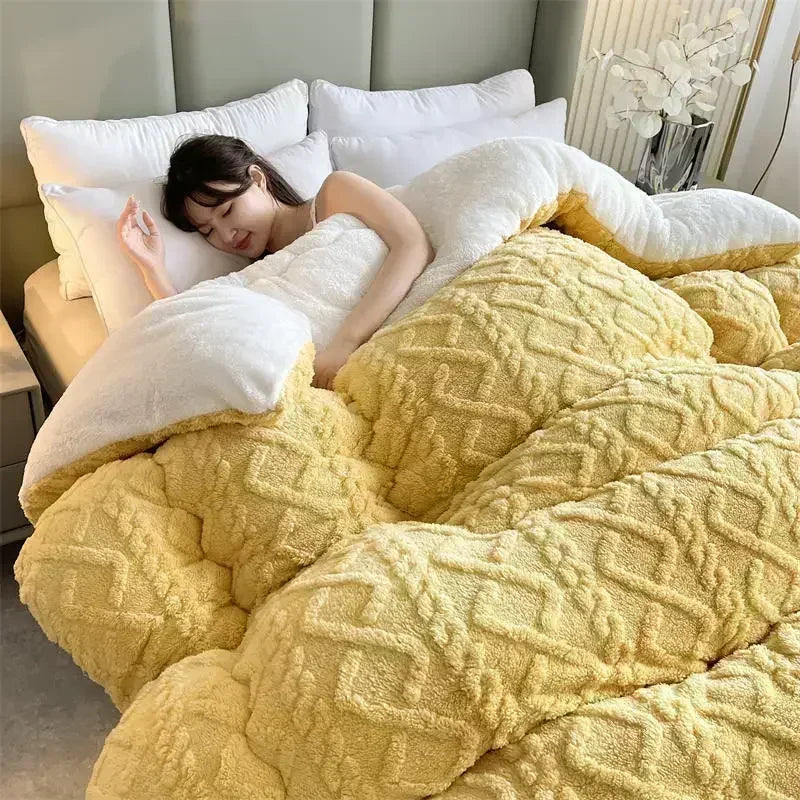 Warme Winterdeken – Luxe Dikke Fleece Deken met Patroon
