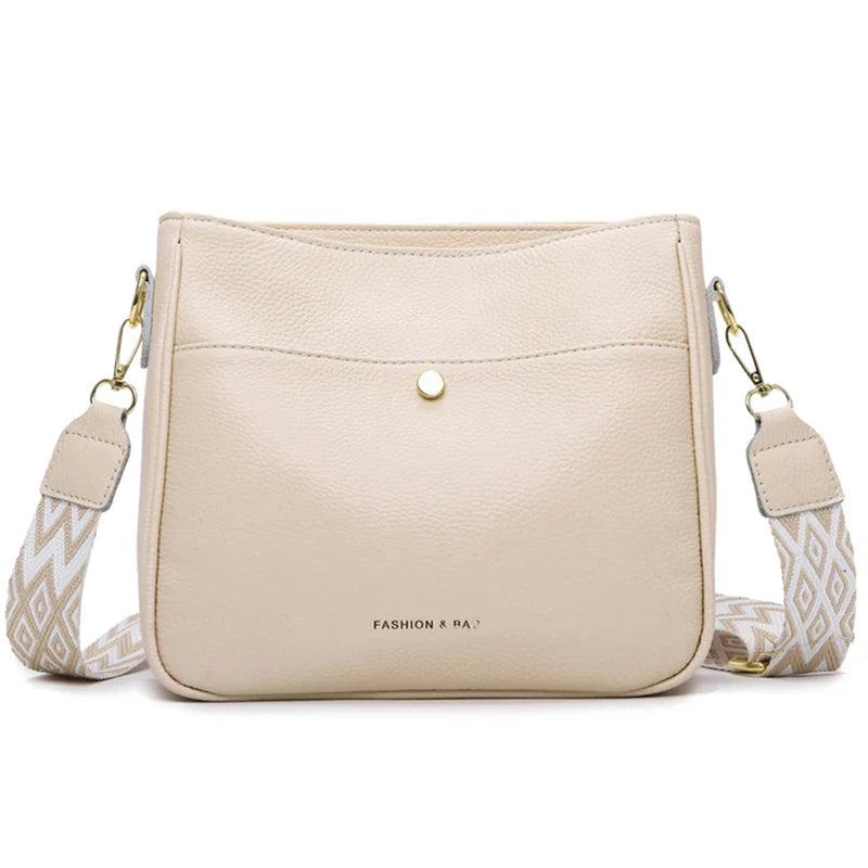 Dames Schoudertas met Brede Strap – Stijlvolle Crossbody Tas met Ruime Vakken
