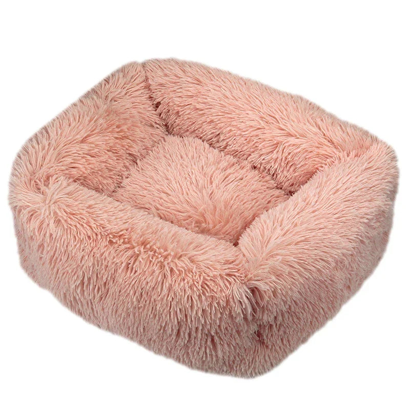 Donut Hondenmand & Kattenmand – Zachte Fluffy Huisdiermand in Meerdere Kleuren