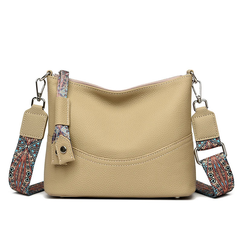Schoudertas & Crossbody Bag β Zwart | Dames Handtas met Brede Band