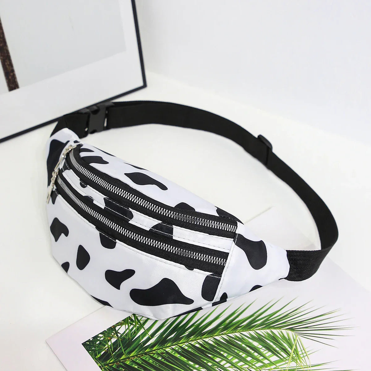 Stijlvolle Crossbody Heuptas met Koeienprint – Trendy & Praktisch