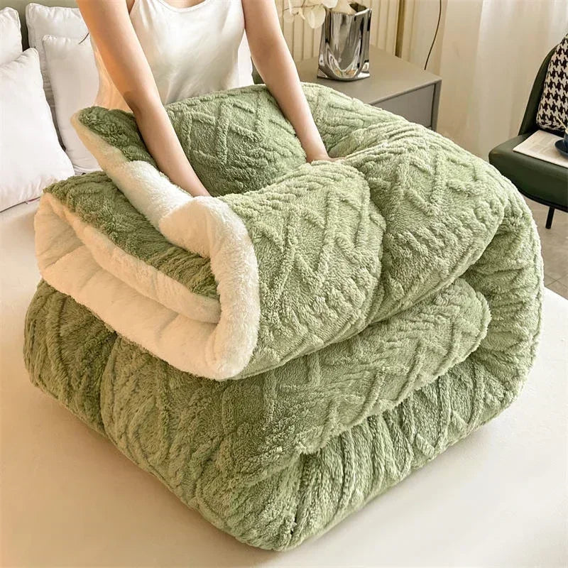 Warme Winterdeken – Luxe Dikke Fleece Deken met Patroon