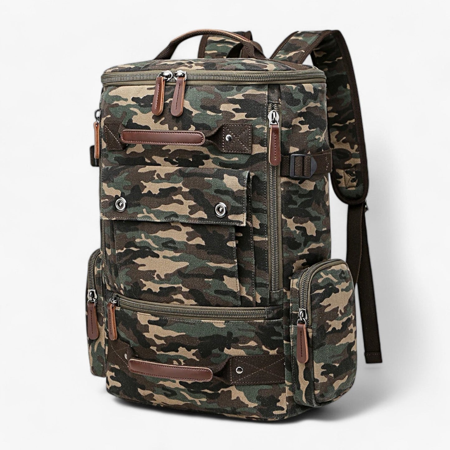 Vintage Canvas Rugzak – Stevige Heren & Dames Backpack met Laptopvak