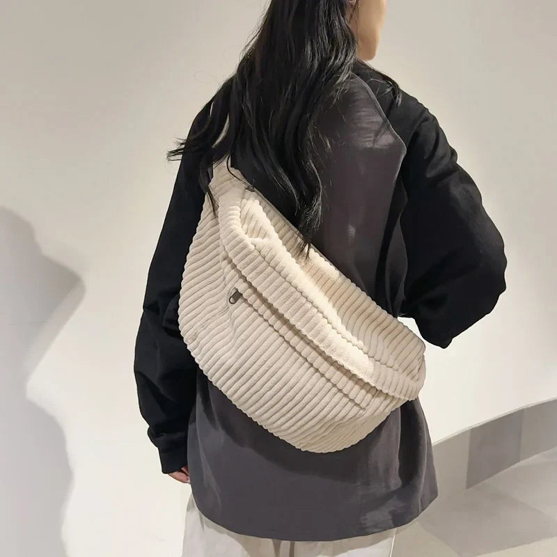 Corduroy Crossbody Tas – Trendy, Ruim & Comfortabel