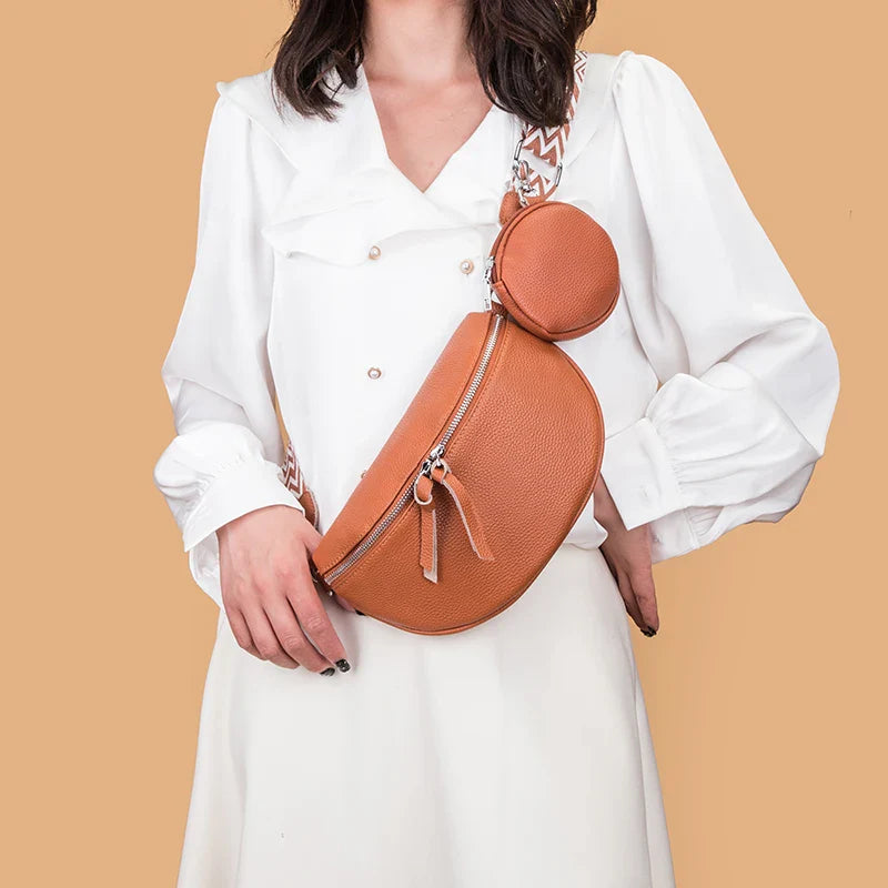 Elegante Crossbody Tas – Schoudertas met Gevlochten Strap & Extra Coin Pouch