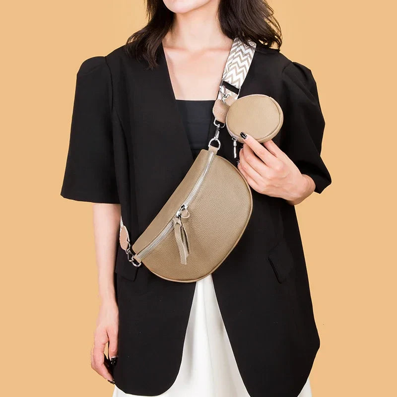 Elegante Crossbody Tas – Schoudertas met Gevlochten Strap & Extra Coin Pouch