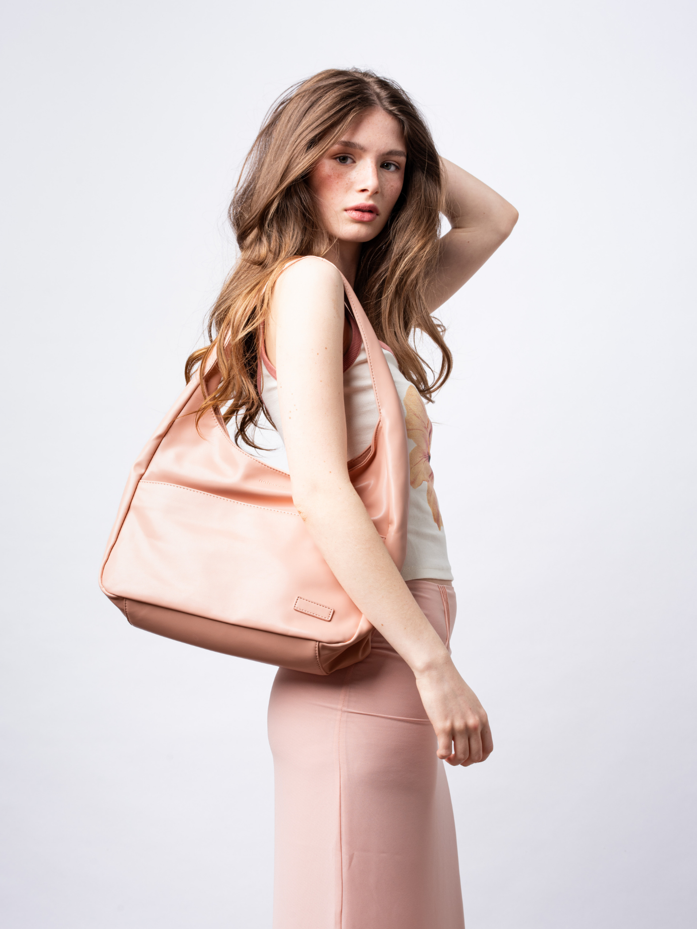 Minimalistische Hobo Schoudertas – Vegan Leer