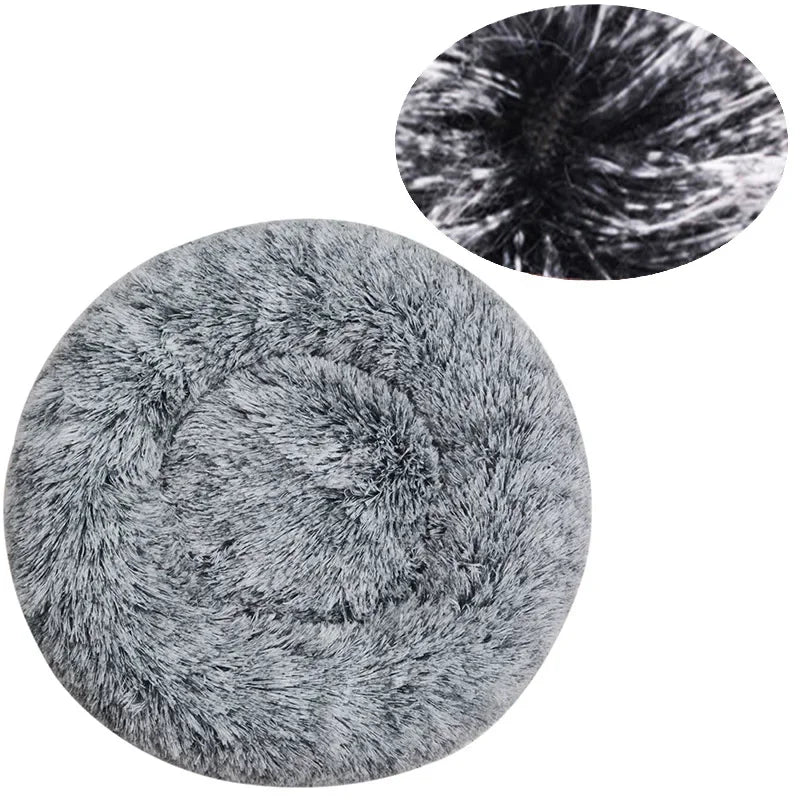 Ronde Donut Hondenmand & Kattenmand – Zachte Fluffy Huisdiermand