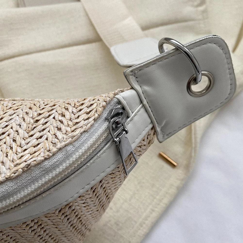 Raffia Crossbody Heuptas – Zomers, Trendy & Comfortabel