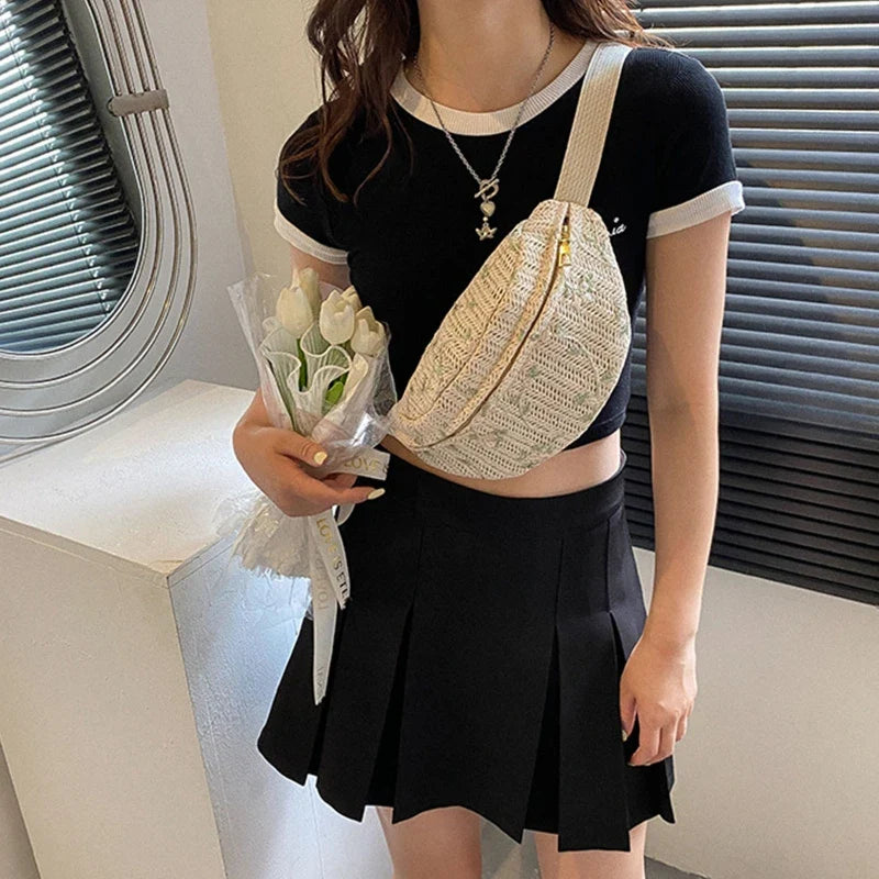 Rieten Heuptas – Zomerse & Trendy Crossbody Tas