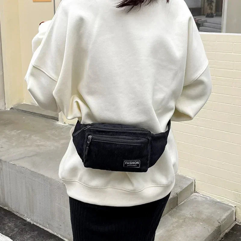Witte Crossbody Heuptas – Sportief, Ruim & Comfortabel