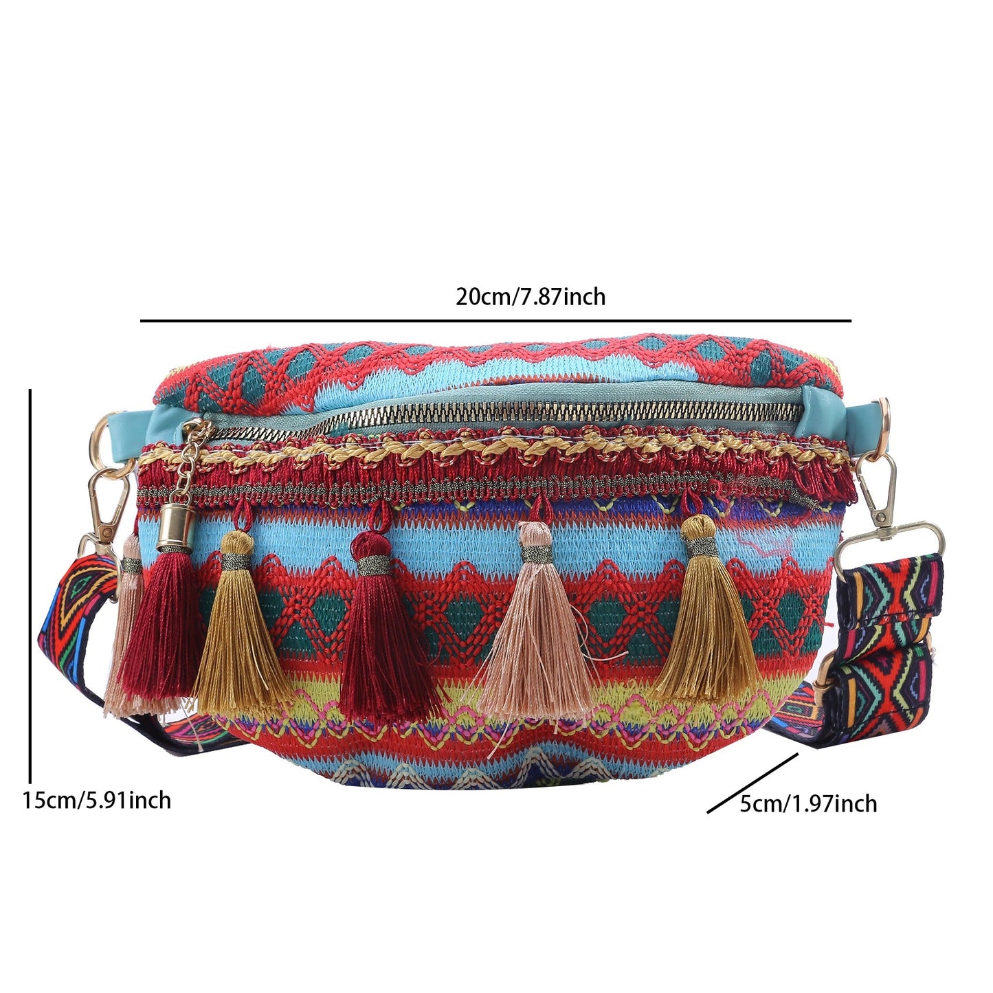 Bohemian Crossbody Tas – Kleurrijk, Uniek & Comfortabel