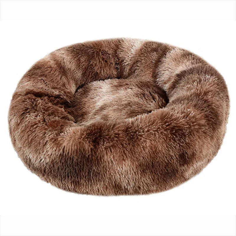 Ronde Donut Hondenmand & Kattenmand – Zachte Fluffy Huisdiermand