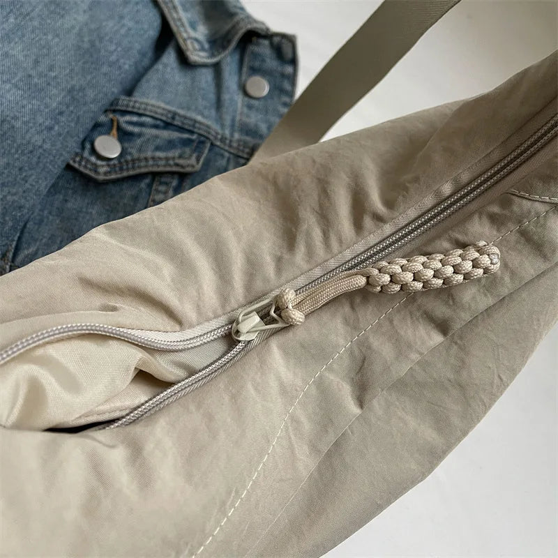 Beige Hobo Crossbody Tas – Ruim, Stijlvol & Comfortabel