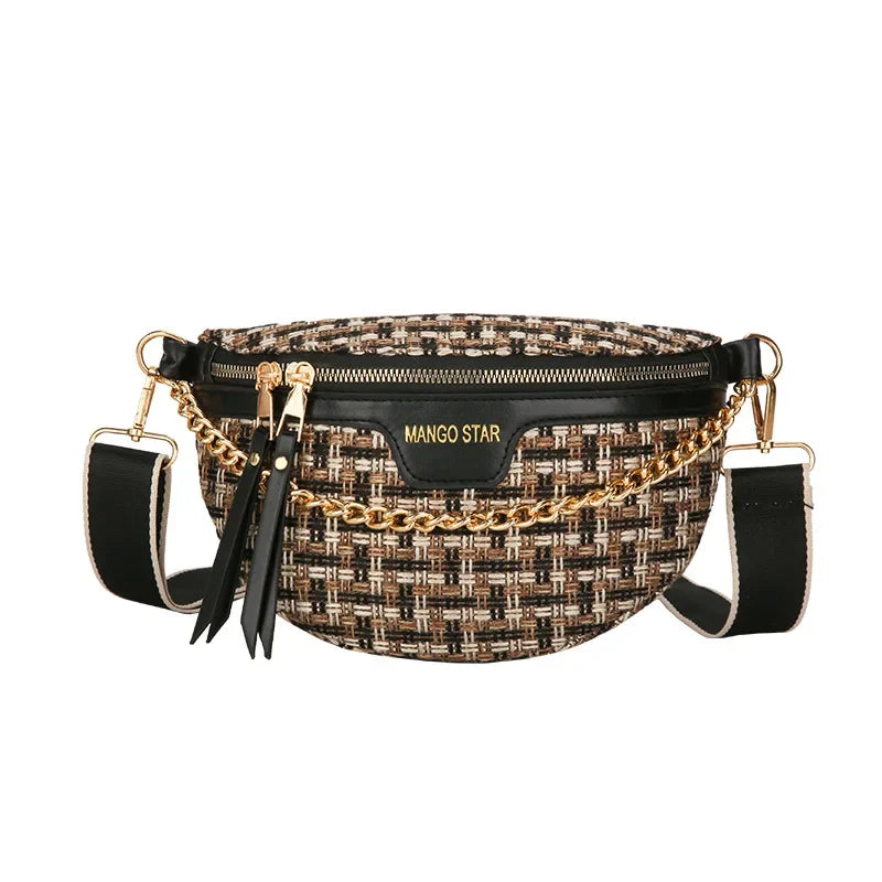 Stijlvolle Crossbody Tas met Print – Trendy Schoudertas met Ritssluiting