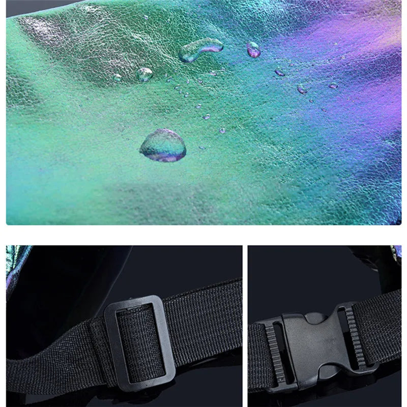 Holografische Crossbody Heuptas – Festival, Trendy & Comfortabel