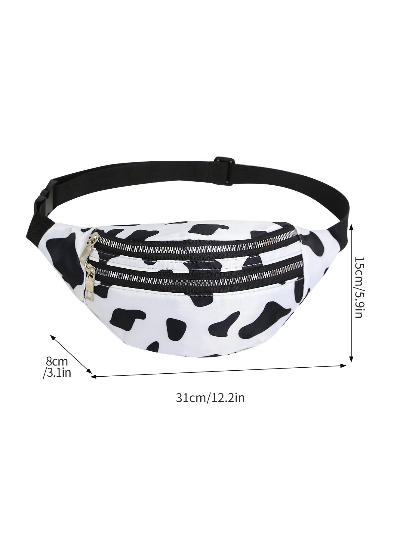 Stijlvolle Crossbody Heuptas met Koeienprint – Trendy & Praktisch