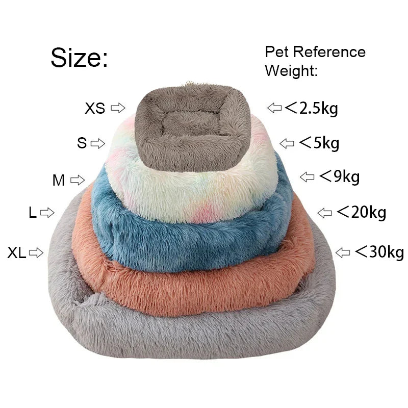Donut Hondenmand & Kattenmand – Zachte Fluffy Huisdiermand in Meerdere Kleuren