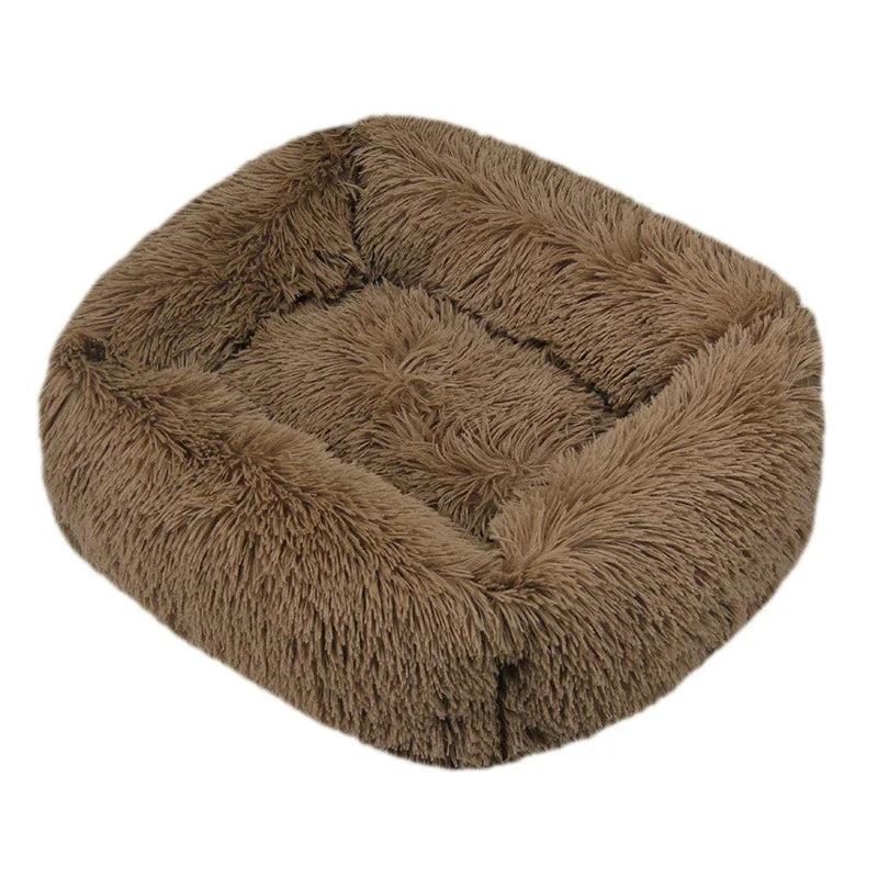 Donut Hondenmand & Kattenmand – Zachte Fluffy Huisdiermand in Meerdere Kleuren