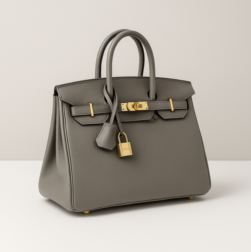 Handtas Dames – Luxe Leren Schoudertas met Slot en Stevige Structuur