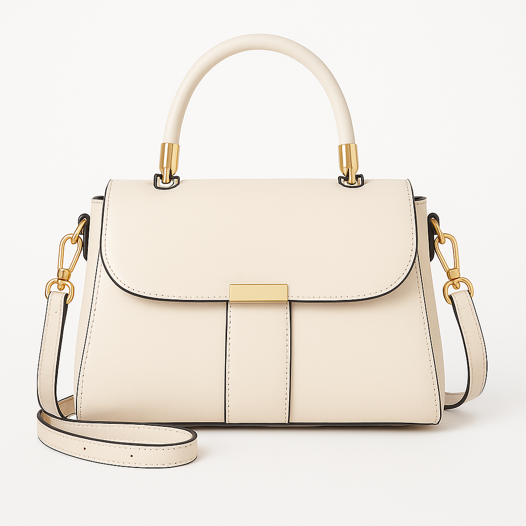 Elegante Crossbody Handtas Dames – Vegan Leer met Goudkleurige Details