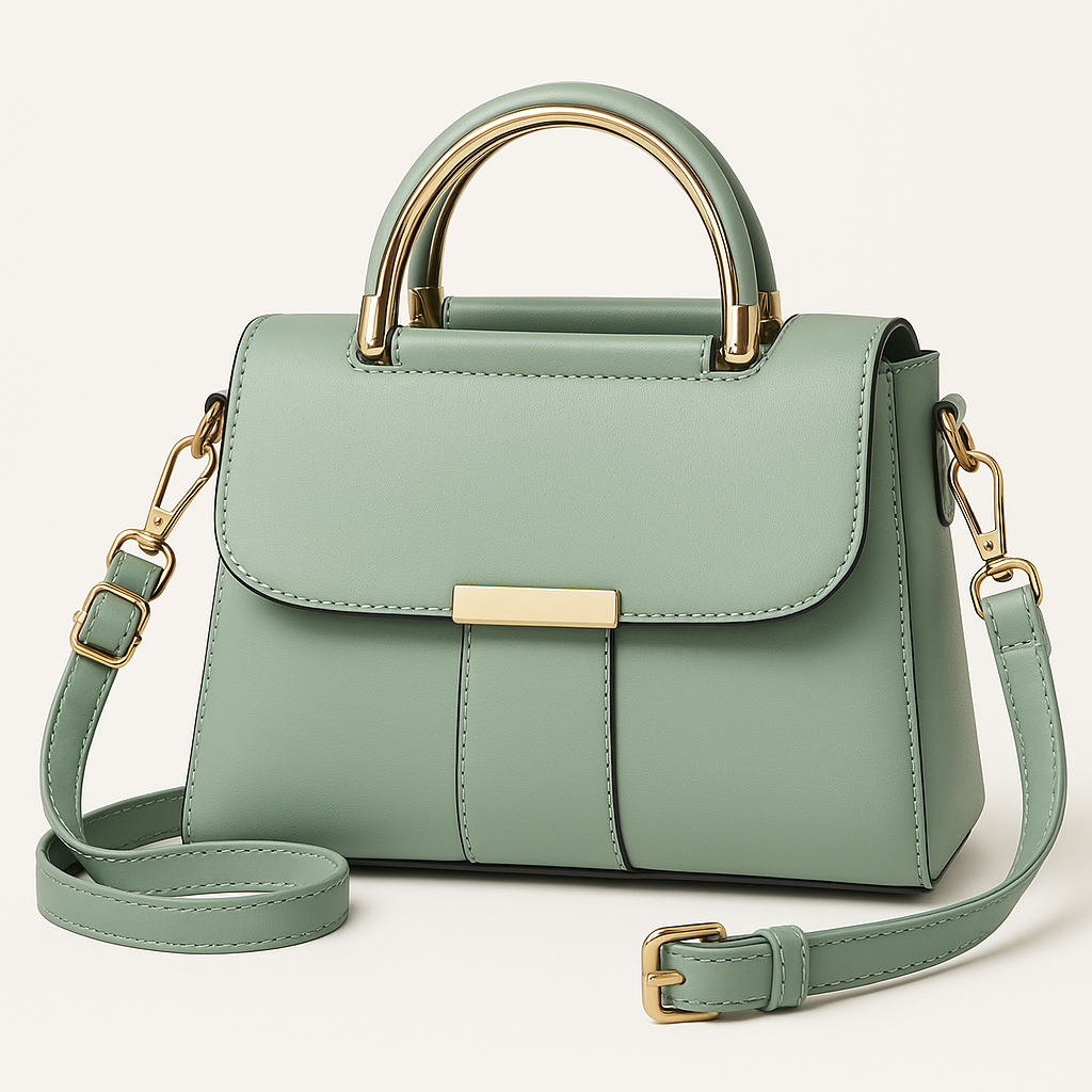 Elegante Crossbody Handtas Dames – Vegan Leer met Goudkleurige Details