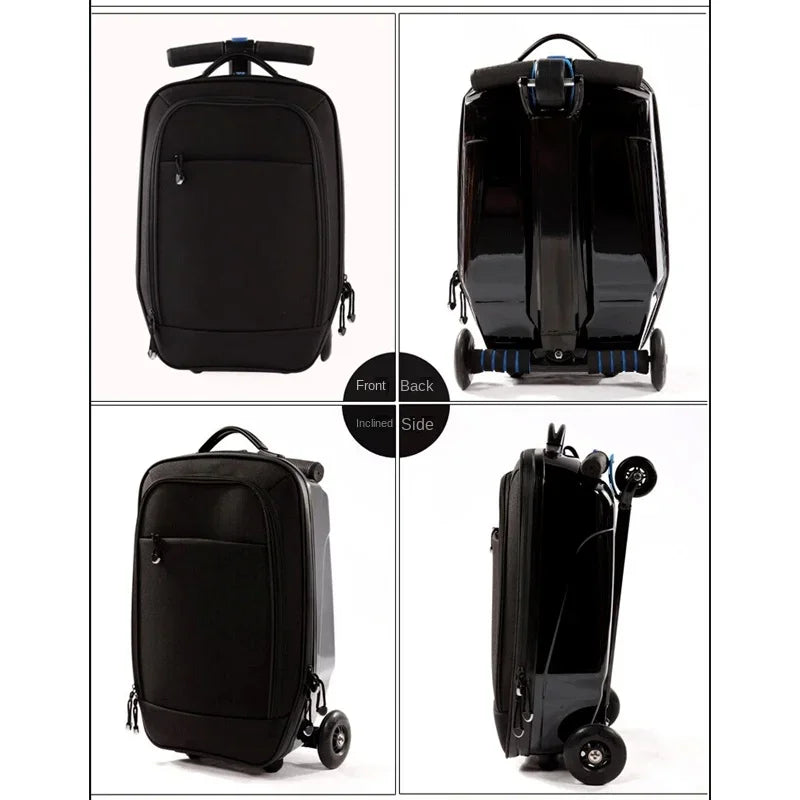 Reiskoffer met Step – Handbagage Trolley Koffer met Ingebouwd Scooter Systeem