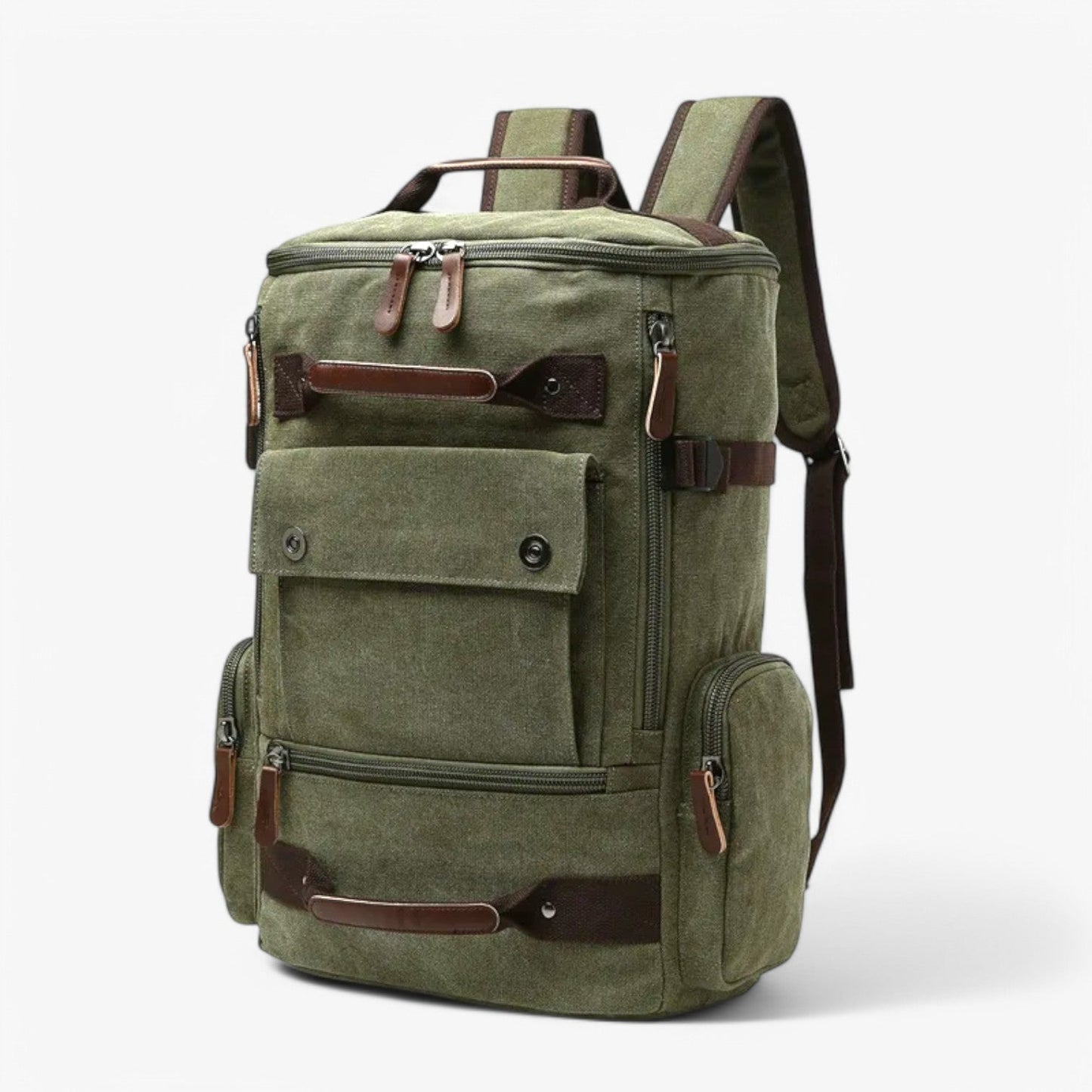 Vintage Canvas Rugzak – Stevige Heren & Dames Backpack met Laptopvak