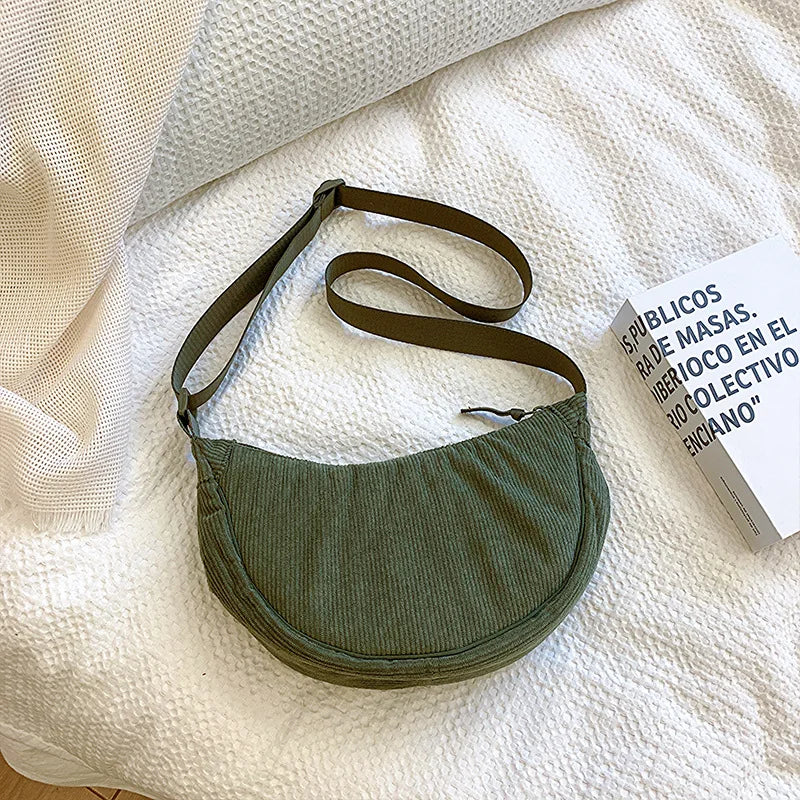 Corduroy Crossbody Tas – Trendy, Licht & Comfortabel