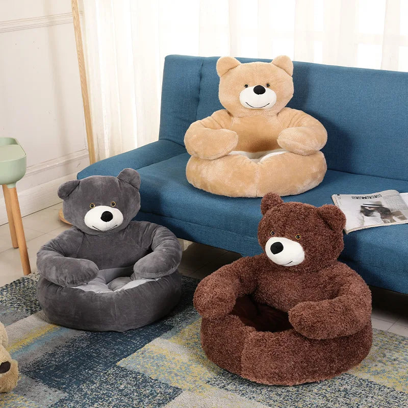Teddybeer Hondenmand & Kattenmand – Schattige Fluffy Huisdiermand