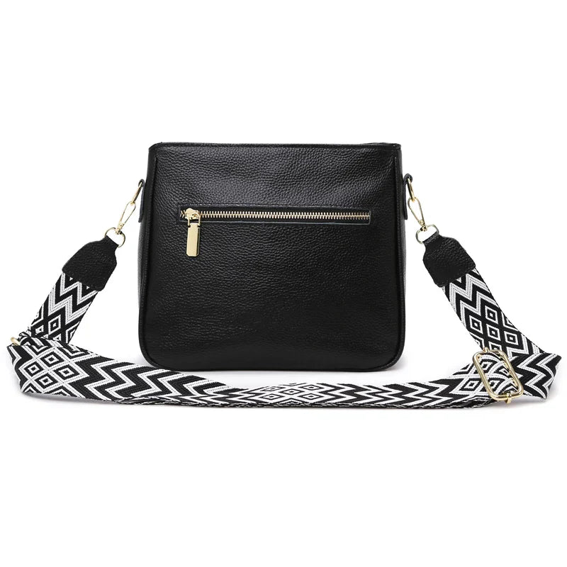 Dames Schoudertas met Brede Strap – Stijlvolle Crossbody Tas met Ruime Vakken