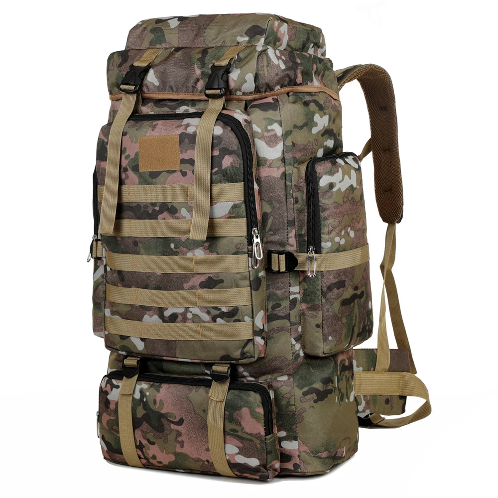 Militaire Rugzak 60L – Waterdichte Outdoor Backpack met MOLLE-systeem