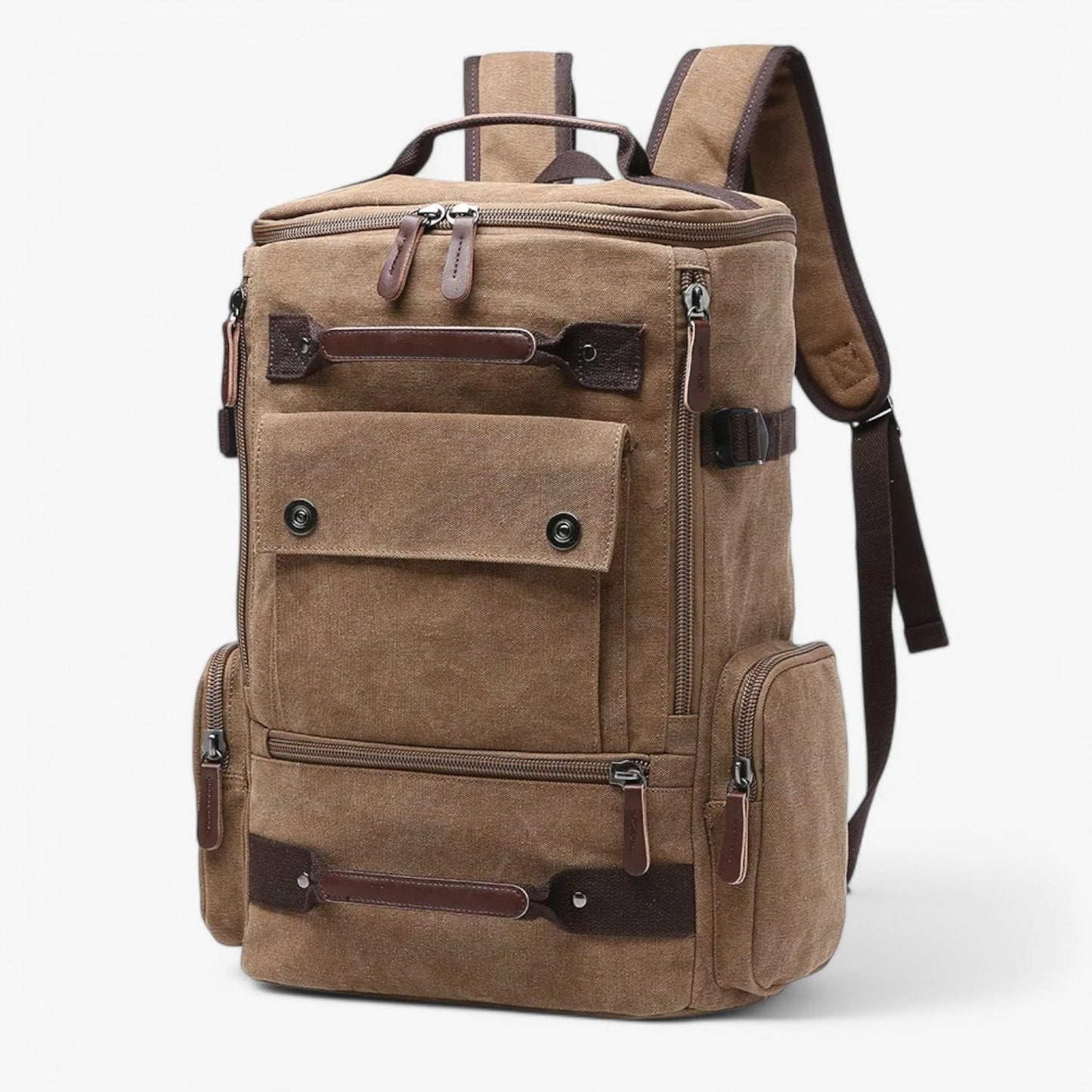 Vintage Canvas Rugzak – Stevige Heren & Dames Backpack met Laptopvak