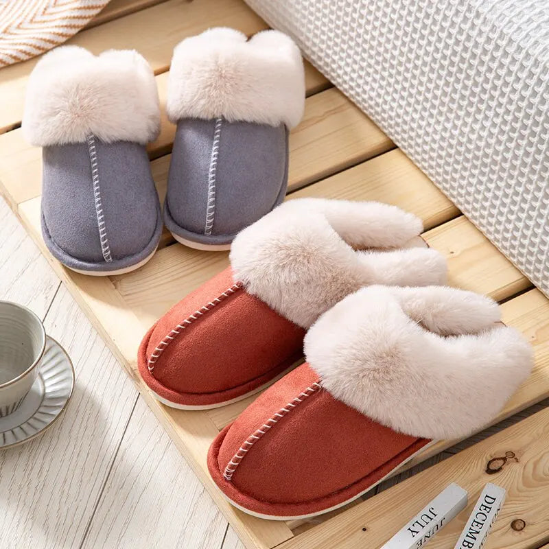 Dames Pantoffels met Bontvoering – Warme en Comfortabele Winter Slippers
