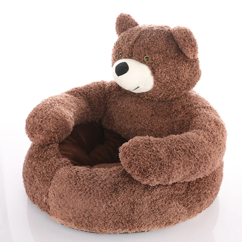 Teddybeer Hondenmand & Kattenmand – Schattige Fluffy Huisdiermand