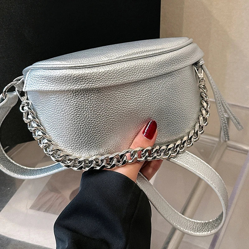 Trendy Crossbody Heuptas met Schakelketting – Chic & Praktisch