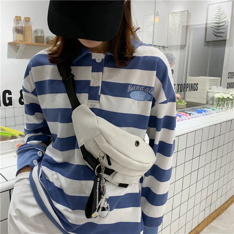 Trendy Crossbody Heuptas met Sleutelhanger – Ruime Schoudertas