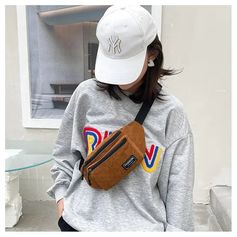 Witte Crossbody Heuptas – Sportief, Ruim & Comfortabel
