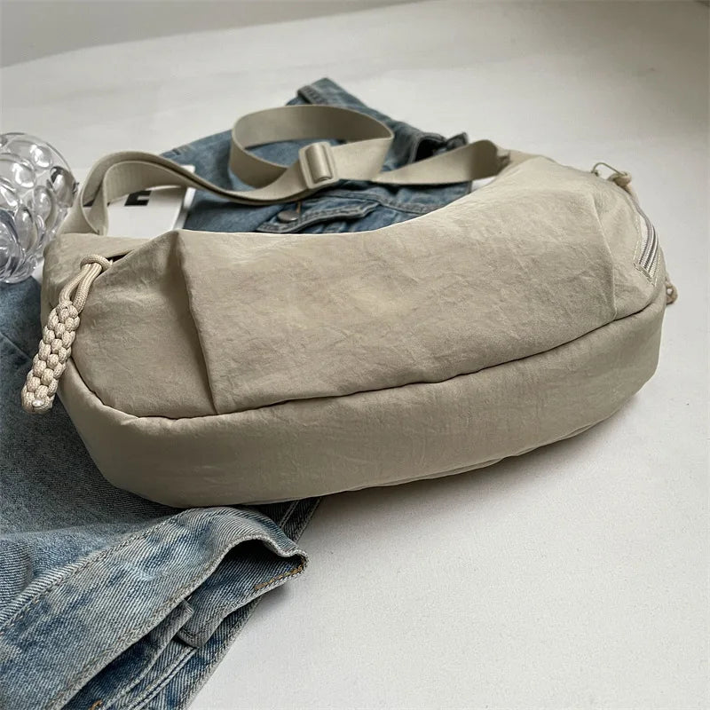 Beige Hobo Crossbody Tas – Ruim, Stijlvol & Comfortabel
